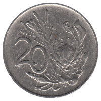 ЮАР  20 центов  1984 год