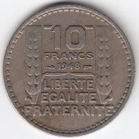 Франция 10 франков 1948 год