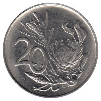 ЮАР  20  центов 1988 год