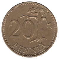 Финляндия 20 пенни 1983 год "N"