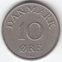 Дания 10 эре 1951 год