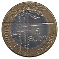 Финляндия 5 евро 2003 год (Чемпионат мира по хоккею с шайбой)