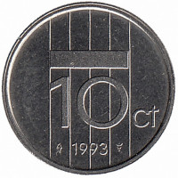 Нидерланды 10 центов 1993 год