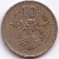 Кипр 10 центов 1983 год