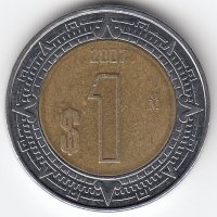 Мексика 1 песо 2007 год