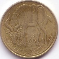 Эфиопия 10 центов 2012 год (магнитная)