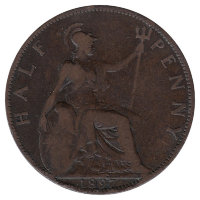 Великобритания 1/2 пенни 1897 год