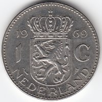 Нидерланды 1 гульден 1969 год («рыба»)