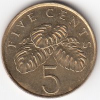 Сингапур 5 центов 1995 год