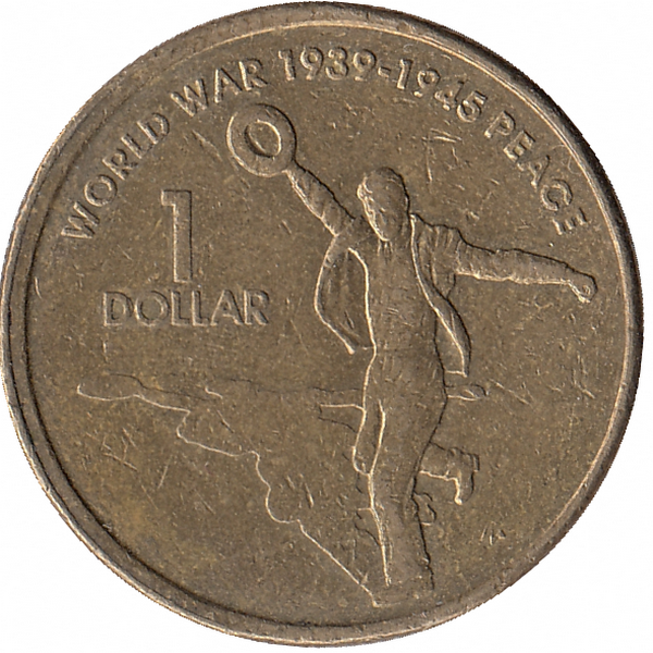 Австралия 1 доллар 2005 год (60 лет со дня окончания Второй Мировой войны)