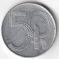 Чехия 50 геллеров 1996 год