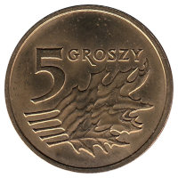 Польша 5 грошей 2004 год