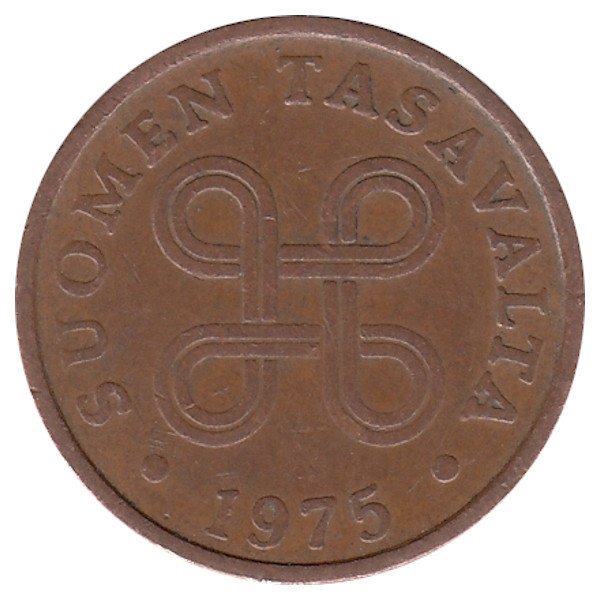 Финляндия 5 пенни 1975 год