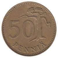 Финляндия 50 пенни 1972 год 