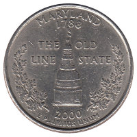 США 25 центов 2000 год (P). Мэриленд.