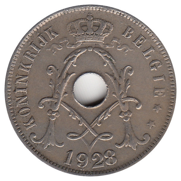 Бельгия (Belgie) 25 сантимов 1928 год