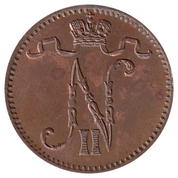 Финляндия (Великое княжество) 1 пенни 1913 год (UNC)