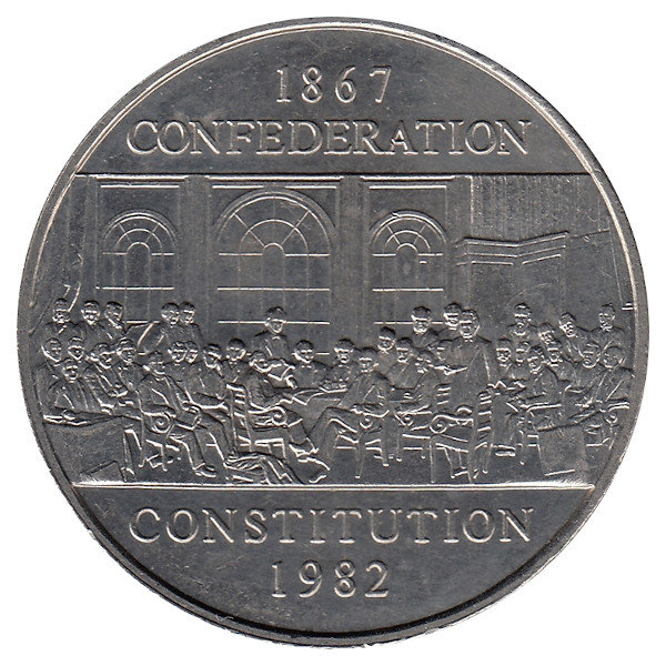 Канада 1 доллар 1982 год (115 лет Конституции)