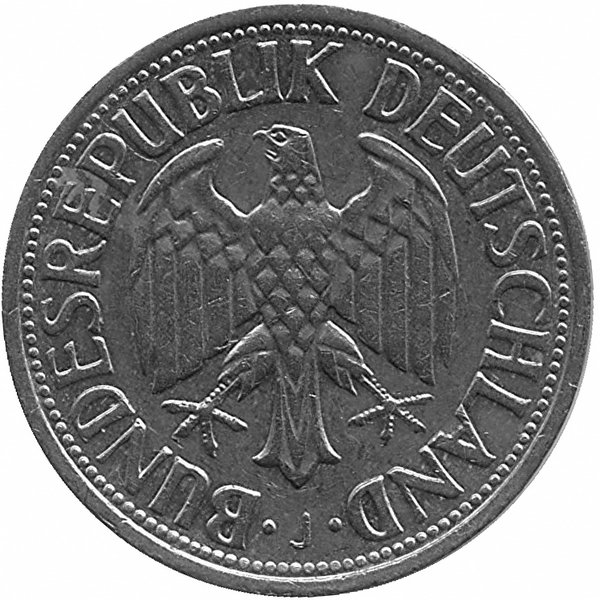ФРГ 1 марка 1959 год (J)