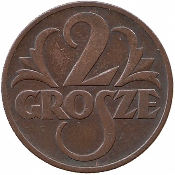 Польша 2 гроша 1938 год