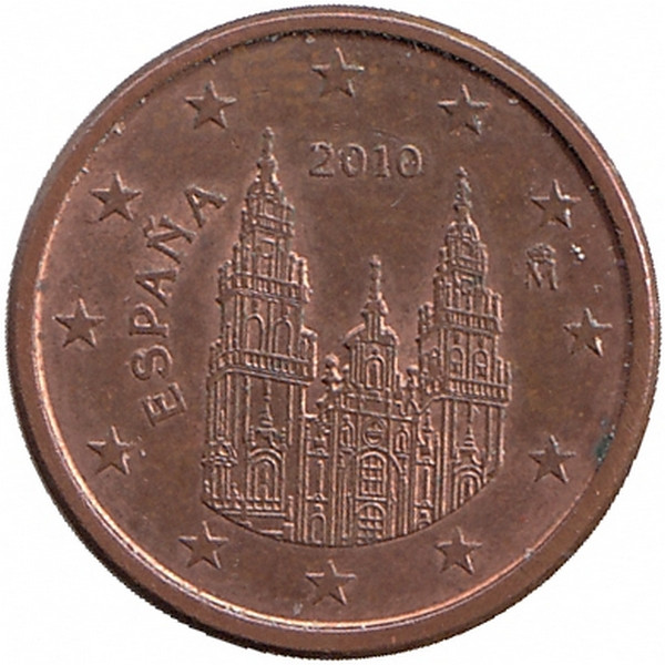 Испания 1 евроцент 2010 год