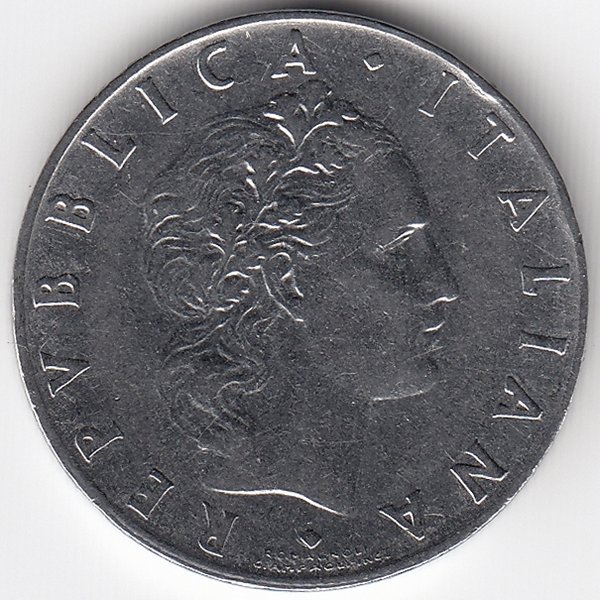Италия 50 лир 1986 год