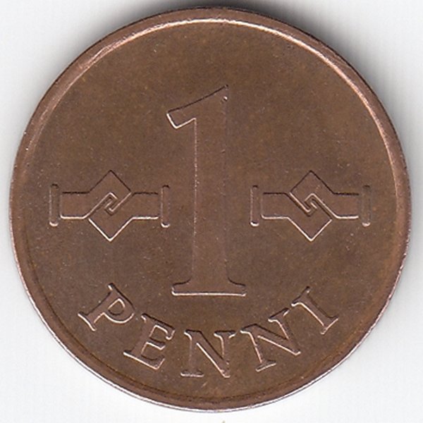 Финляндия 1 пенни 1968 год