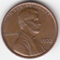 США 1 цент 1972 год