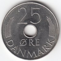 Дания 25 эре 1981 год