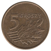 Польша 5 грошей 2005 год