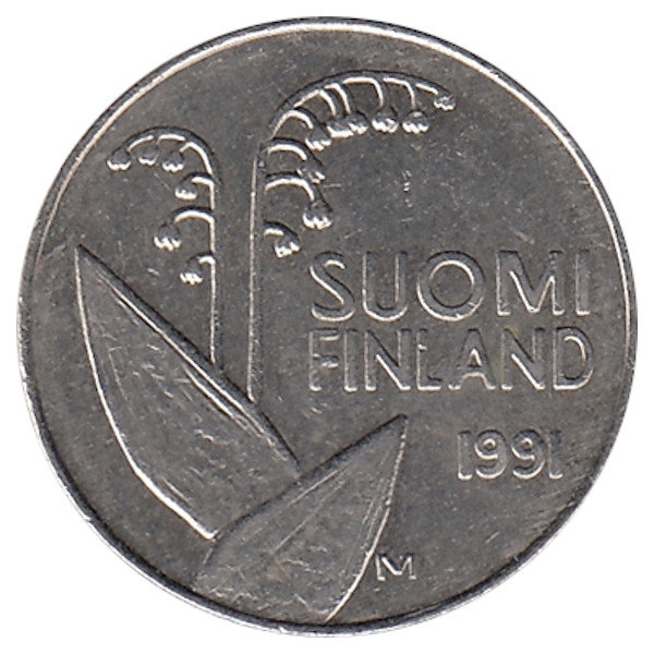Финляндия 10 пенни 1991 год