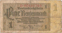 1 рентенмарка 1937 г. Третий рейх