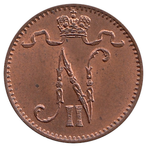 Финляндия (Великое княжество) 1 пенни 1914 год (UNC+)