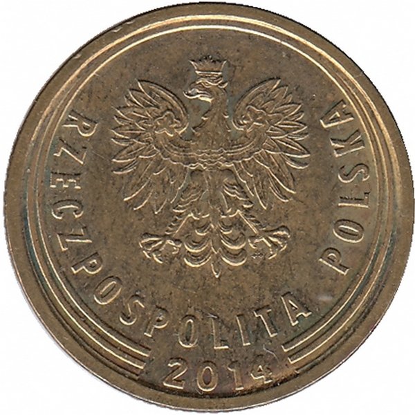 Польша 5 грошей 2014 год