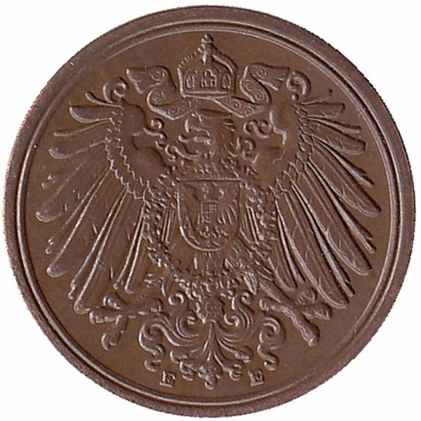 Германия 1 пфенниг 1906 год (E) XF-UNC