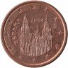 Испания 1 евроцент 2004 год