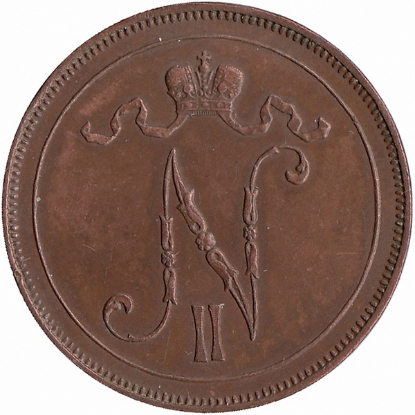 Финляндия (Великое княжество) 10 пенни 1914 год (XF+)