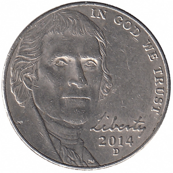США 5 центов 2014 год (D)