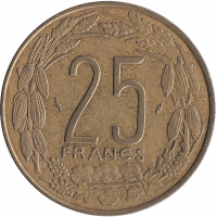 Центральная Африка (ВЕАС) 25 франков 1982 год