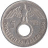 Германия (Третий Рейх) 5 рейхсмарок 1936 год (F) Германия (Третий Рейх) 5 рейхсмарок 1936 год (F)