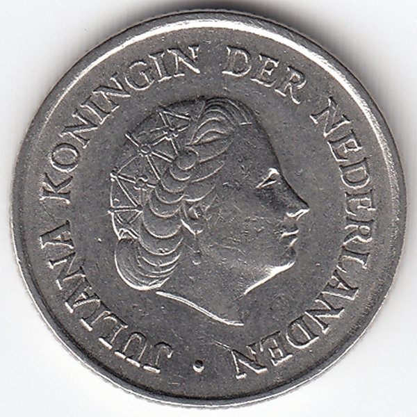 Нидерланды 25 центов 1958 год