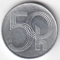 Чехия 50 геллеров 2001 год