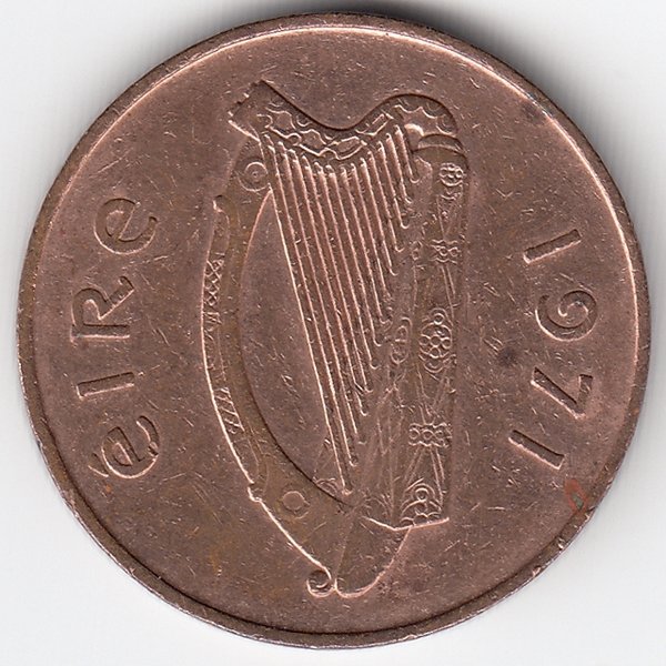 Ирландия 2 пенса 1971 год