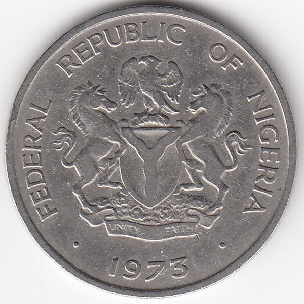 Нигерия 10 кобо 1973 год