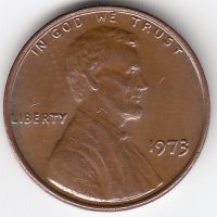 США 1 цент 1973 год