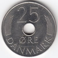 Дания 25 эре 1982 год