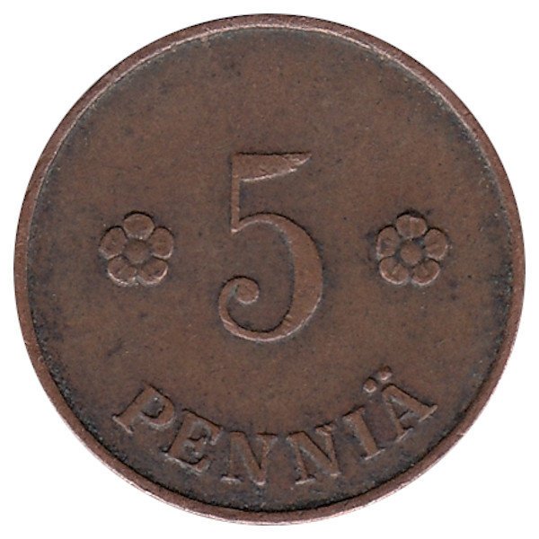 Финляндия 5 пенни 1919 год