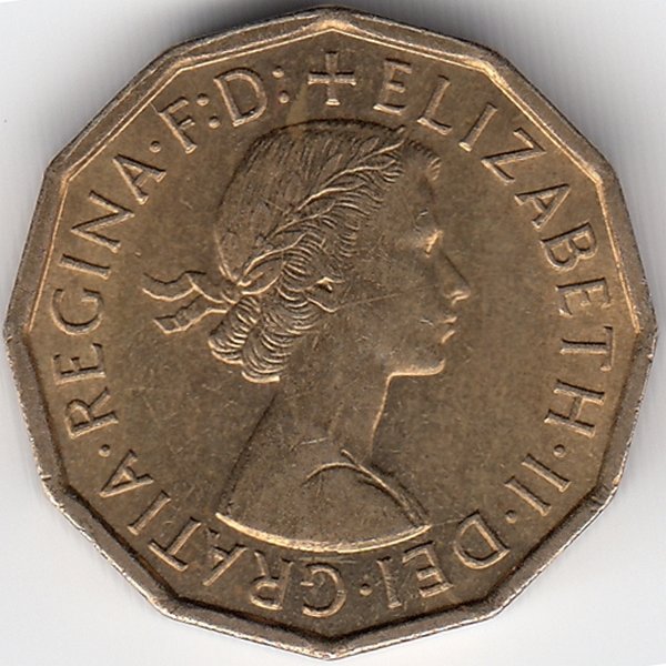 Великобритания 3 пенни 1961 год