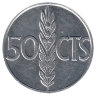 Испания 50 сентимо 1966 год. (73 внутри звезды)