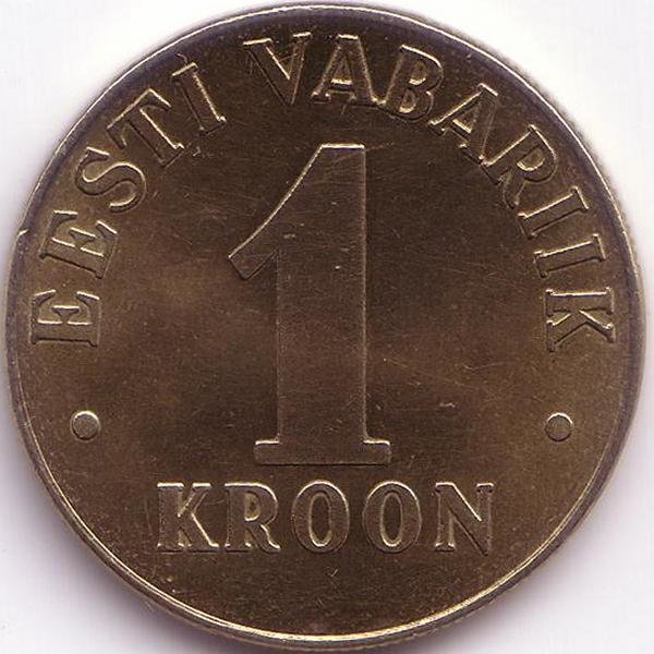 Эстония 1 крона 1998 год (UNC)
